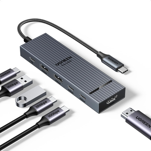 Hub Usb-c Ugreen Revodok Pro 6 En 1 10 Gbps Hdmi 4k 60 Hz 10