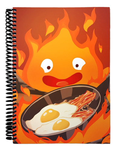 Cuaderno Anime Libreta Calcifer Ghibli El Castillo Ambulante