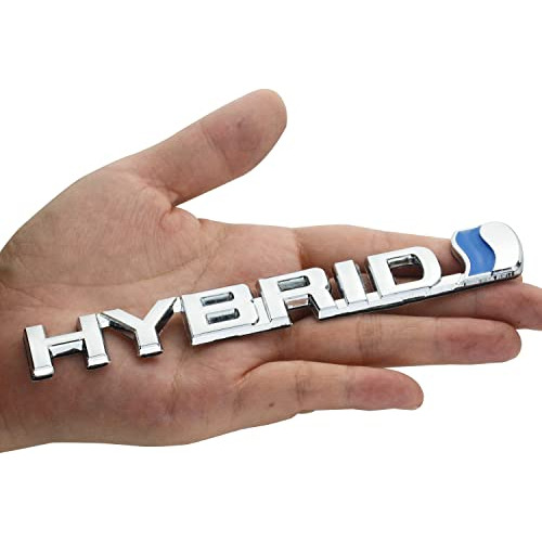 Emblema De Metal Híbrido Logo Coches Híbridos (platea...