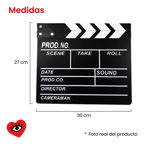 Claqueta Director Pizarra Negra Ingles Cine Accion Escena Veoquiero
