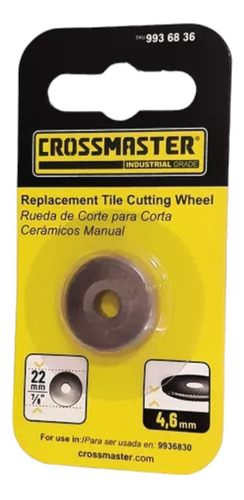 Rueda Corte Para Corta Cerámicos Manual Crossmaster 9936836