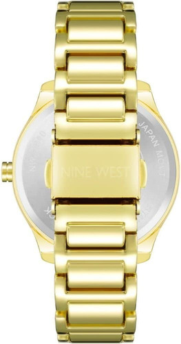 Reloj Mujer Nine West Cristal Mineral 36 Mm Nw/2610svgb