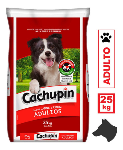 Alimento Cachupin Adulto Sabor Carne Y Arroz En Bolsa 25kg