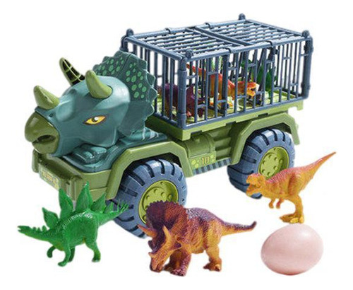 2 Dinosaurios, Automóvil De Transporte, Camión, Vehículos De