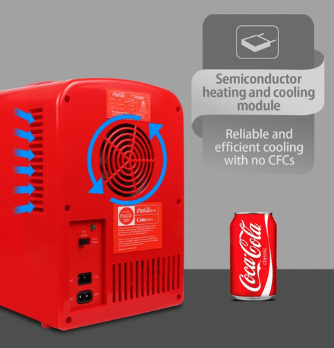 Imagen 7 de 10 de Nevera Mini Refrigerador Portátil De 4 L Carro Oficina Casa