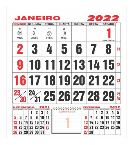50 Unidades De Miolos De Calendario 2022 Tamanho 21x22,5