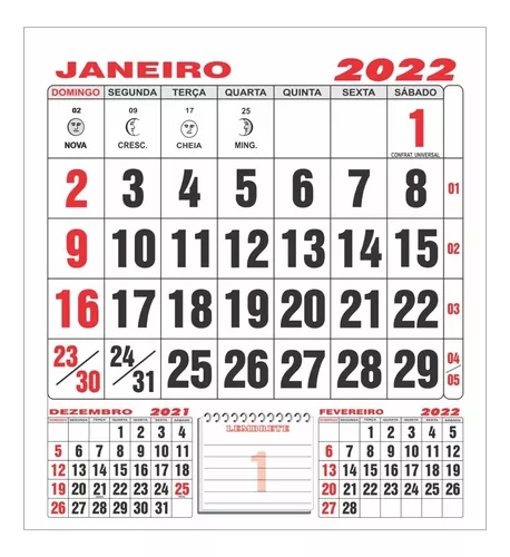 Calendário 2022