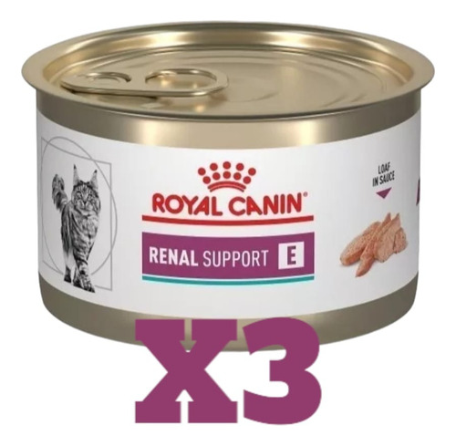 ** Pack De 3 Latas **  Renal E Gato 145g Royal Canin