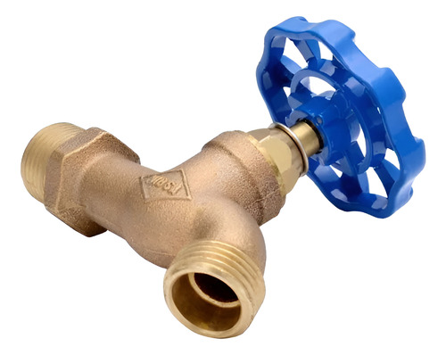 Llave Jardin Bronce He-he 1/2 Manilla Azul