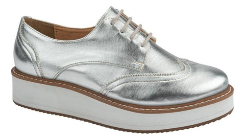 Zapato De Plataforma De Dama Vi Line Fashion 7523 En Plata