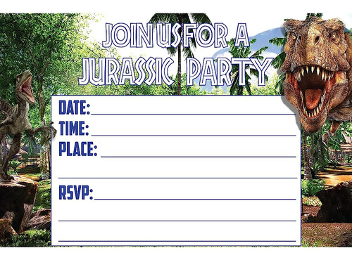 Feliz Elección Jurassic_world Tarjetas De Invitación Y Sobre