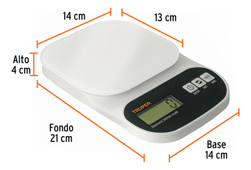 Báscula Digital Plato De Vidrio 5 Kg Base-5ec Truper