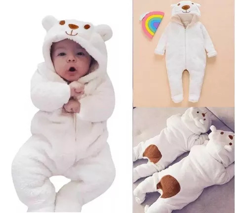 Traje De Forro Polar Con Capucha Para Recién Nacido, Niño Y