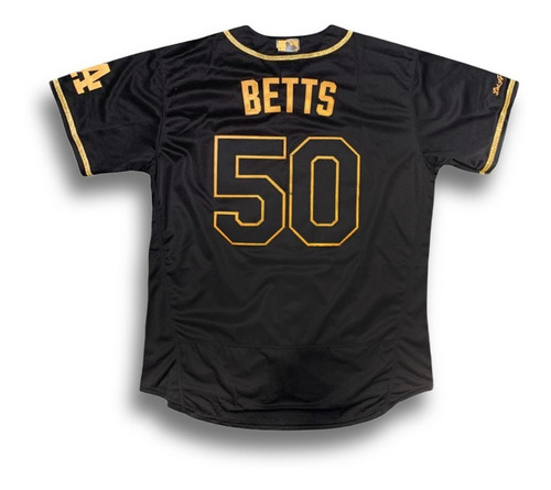 Imagen 2 de 2 de Camiseta Casaca Baseball Mlb Dodgers 50 Betts Golden Letters