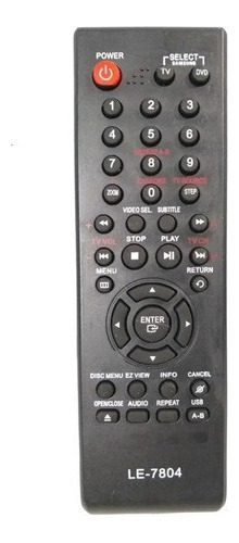 Controle Remoto Compatível Com Tv E Dvd Samsung Sky7804 Hd