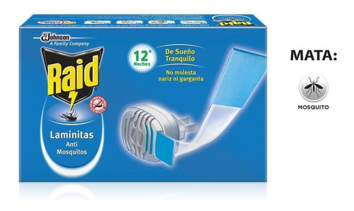 Caja Raid Insecticida Laminitas Anti Mosquitos 12c/12p