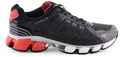 Tenis Para Correr Hombre Karosso Oxfort Negro Rojo 6332