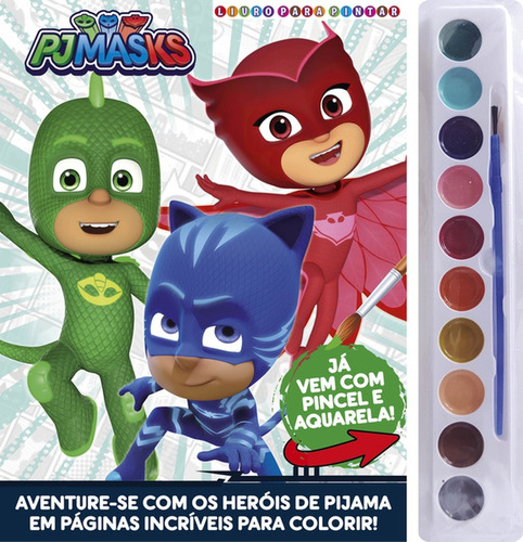 PJ Masks Livro para Pintar com Aquarela, de  On Line a. Editora IBC - Instituto Brasileiro de Cultura Ltda, capa mole em português, 2021