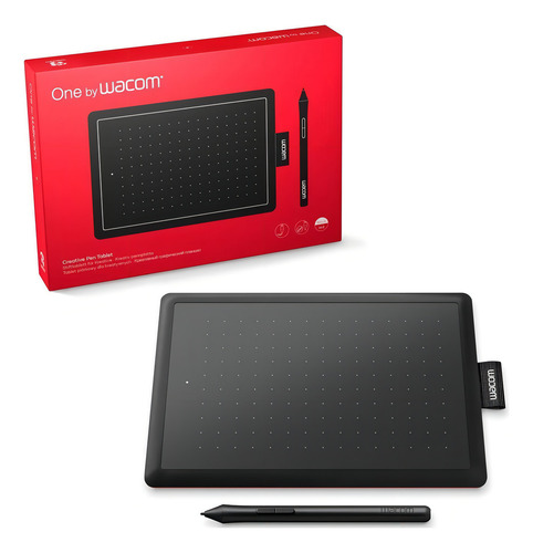 Tableta Wacom One Small Color Negro Y Rojo Ctl-472 Digitaliz