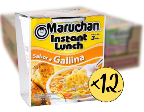 Sopa Instantánea Maruchan Sabor Gallina Pack X12