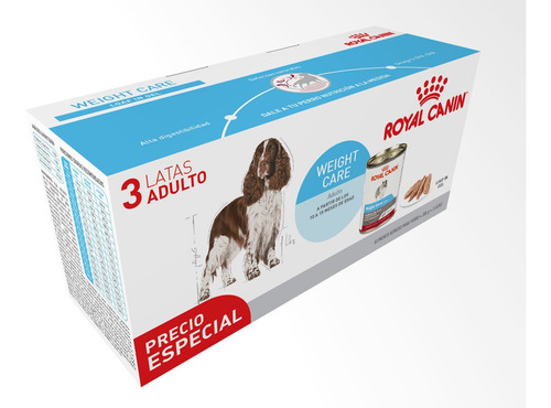 Imagen 2 de 2 de Royal Canin Lata Weight 3 Pack Alimento Perro
