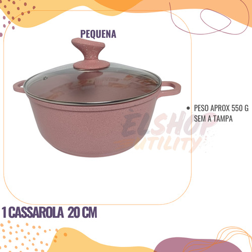 Conjunto De Panelas Antiaderente 10 Peças Teflon Grandes Kit