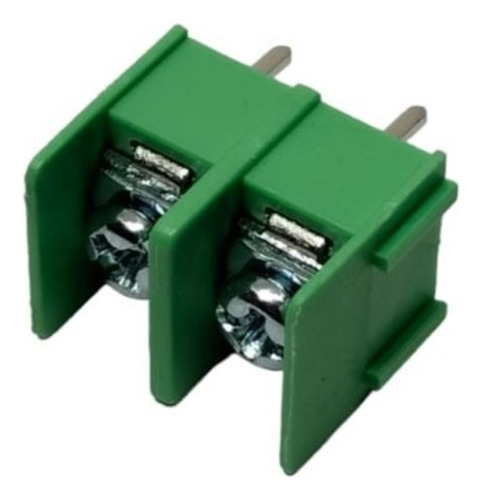 5 Pzas Bornera De Tornillo Pcb 300v 20a 2 Pines 7.62mm Verde