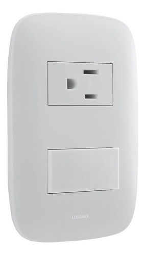 Toma Gálica 2 Sencilla (2p+ T) + Interruptor Sencillo Blanca Color Blanco