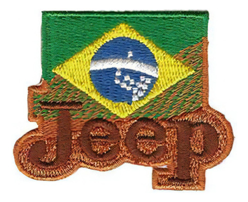 Patch Bordado Jeep Brasil Com Fecho De Contato