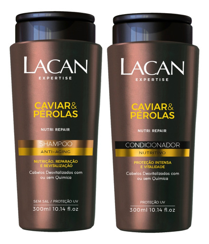 Kit Lacan Caviar E Perolas Shampoo E Condicionador 300ml