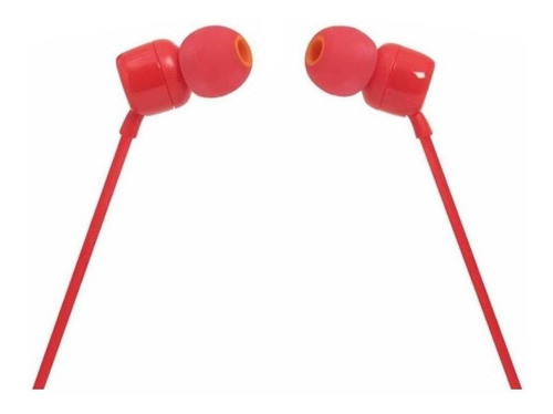 Imagen 1 de 3 de Audífonos in-ear JBL Tune 110 red