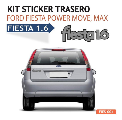 Calcomania Sticker Ford Fiesta Power Move Max Anil-005 R 5