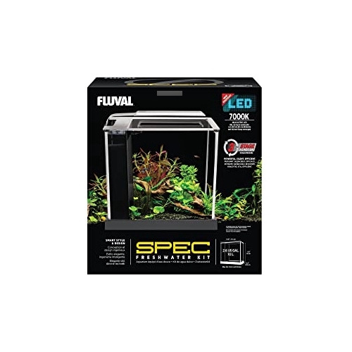 Kit De Acuario Fluval Spec Iii, 2.6 Galones, Negro.