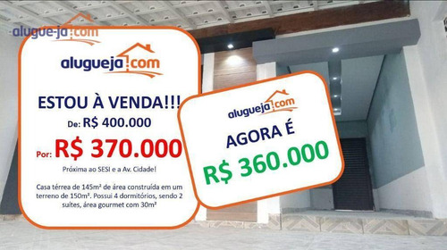 Casa Com 4 Dormitórios À Venda, 145 M² Por R$ 360.000,00 - Jardim Portugal - São José Dos Campos/sp - Ca3490