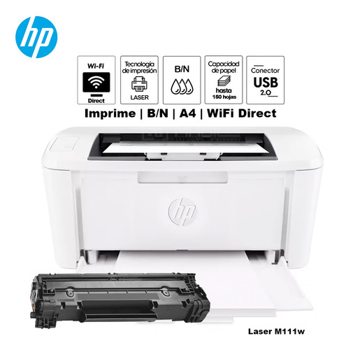 Impresora Monocromática Hp Laser M111w Wifi Usb 2.0