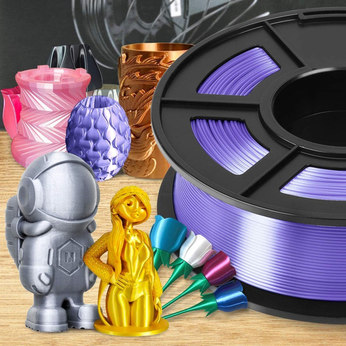 Filamento Pla + Silk Metalizado - Reprap3d - Roxo