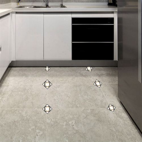 Tiles Art Floor Stick, Juego De 10 Pegatinas Autoadhesivas P