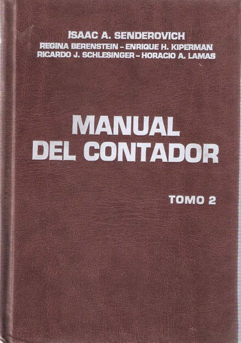 Manual Del Contador Tomo 2, Senderovich