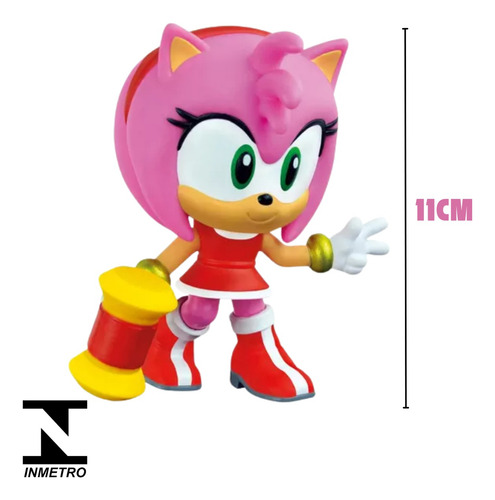 Fandom Box Amy Rose Turma Do Sonic Boneca Vinil Líder Filme