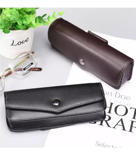 2 Fundas De Piel Para Gafas Para Hombre, Cinturón De Piel Po