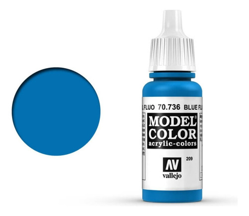 Vallejo Model Color 70736 Azul Fluorescente 17ml Modelismo
