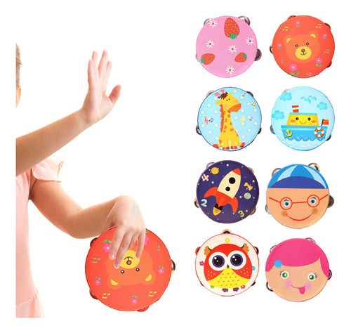 / (h) Mini Pandereta De Mano For Niños Pequeños, 6 Pulgadas,