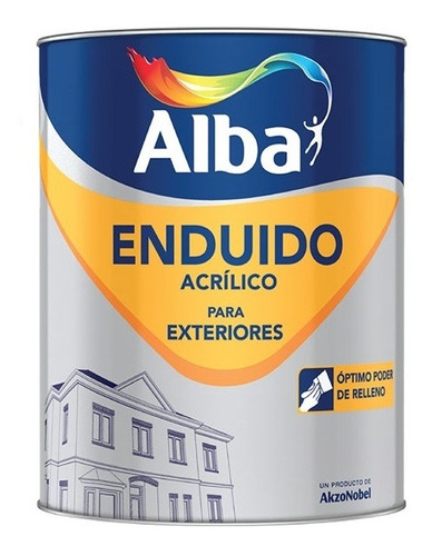 Enduido Acrilico Para Exteriores Alba 1 Lt Alta Performance