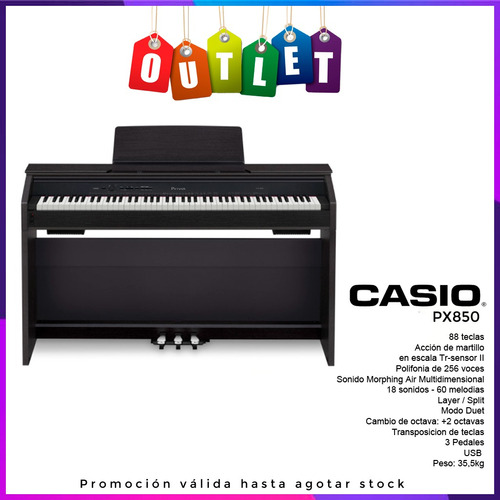 Casio Privia Px850 Piano Digital 88 Teclas + Mueble Outlet (Reacondicionado)