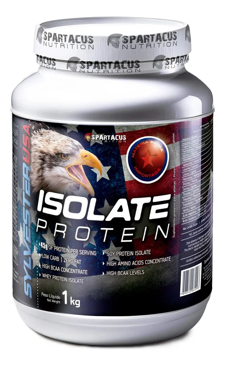 Proteínas Isolada Whey Protein Blend Sylvester 1kg Sabor Morango