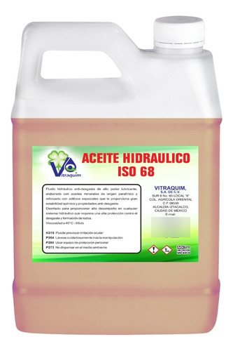 Aceite Hidraulico Iso68 1 Litro Vitraquim Industria