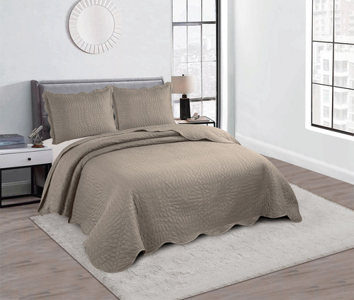 Kit Cobre Leito Colcha Cama Queen 3 Peças Dupla Face 240x260