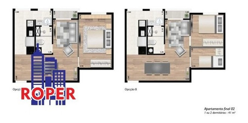 Imagem 7 de 7 de Apartamento Super Novo De 41m² A 200 Metros Do Metrô Guilhermina Esperança. Possui 2 Dormitórios, Sala Dois Ambientes, Cozinha E Área De Serviço - Ap01120 - 69473057