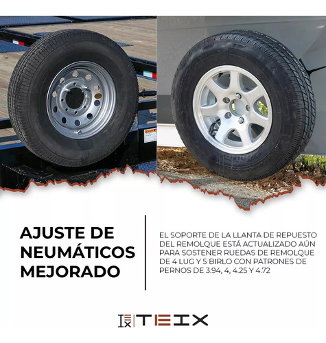Soporte De Rueda Adicional Para Llantas Remolque