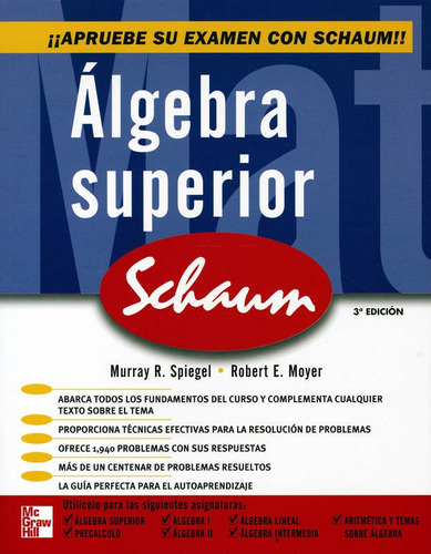 Algebra Superior. Serie Schaum